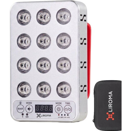 LIROMA® Draadloze Roodlichttherapie Lamp - Portable Infraroodlamp - 6 Golflengten - Spierherstel - Huidverbetering