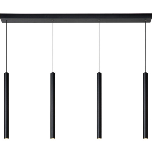 Lucide LORENZ - Hanglamp - Dimbaar LED 4x4W 3000K - Zwart