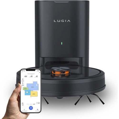 Lugia G - Robotstofzuiger met Dweilfunctie - 6500pa zuigkracht - Zwart