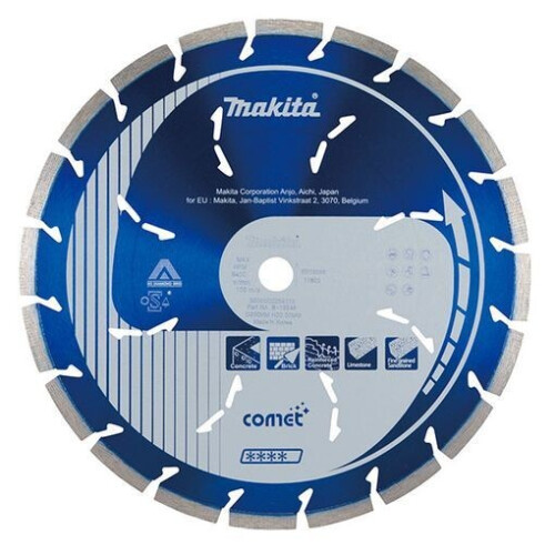 Makita B-13546 - Diamantschijf 300x20x3,2mm - Geschikt voor Beton Steen Natuursteen - Blauw