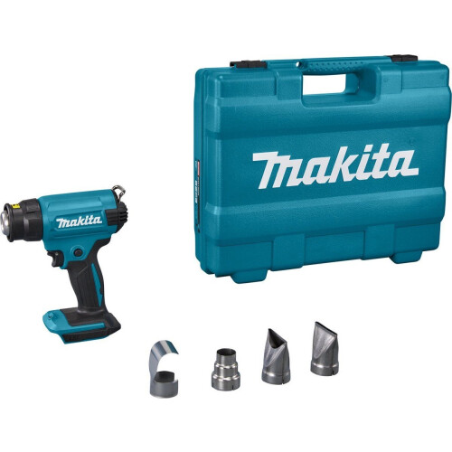 Makita DHG180ZK - Heteluchtpistool - 18V 550°C 200L/min - (body met accessoires in koffer) Tweedehands