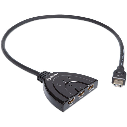 Manhattan 207843 - HDMI-switch 3-poorts - 1080p - Zwart