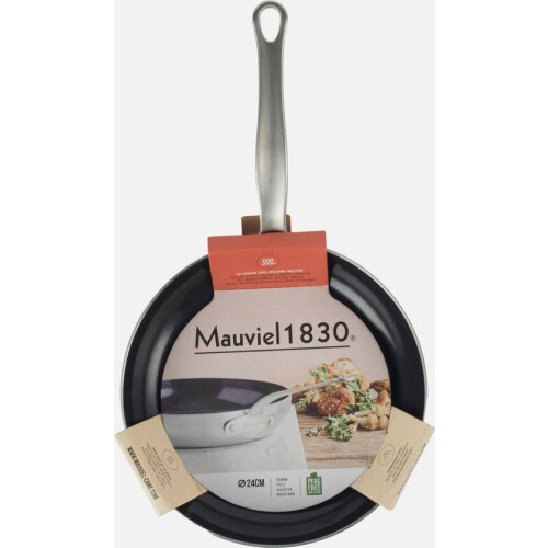 Mauviel 1830 - Braadpan - 24cm - RVS/Roestvrij staal - Geschikt voor alle warmtebronnen (incl inductie)