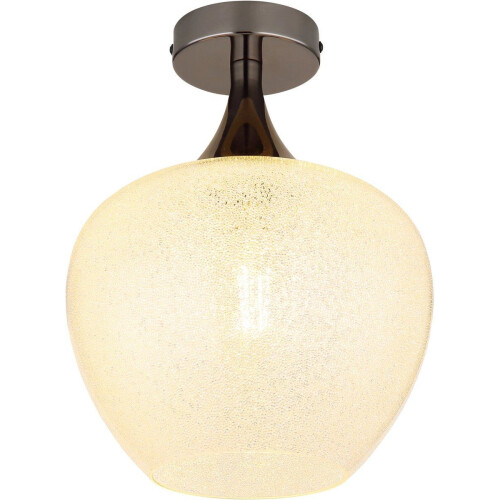 MAXY Plafondlamp - E27 1-Lichts - Ø24CM - Zwart