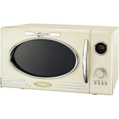 Melissa Vrijstaande Solo-Magnetron - 23 L - 800W - Grill 1000W - Retro - Crème Wit Tweedehands