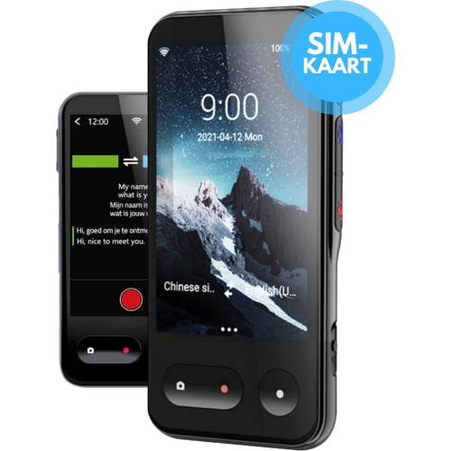 Membeli Muama Enence - Vertaalcomputer - Offline vertaling - 4 inch touchscreen - 135+ talen - Zwart