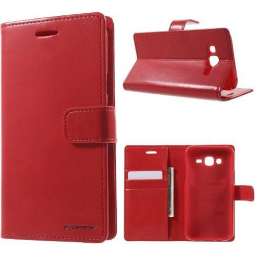 Mercury Blue Moon Wallet Case - Book Case - Horizontale standaard - Rood