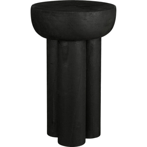 Mica Decorations Latty - Bijzettafel - H50 xØ30 cm - Paulownia Hout - Zwart