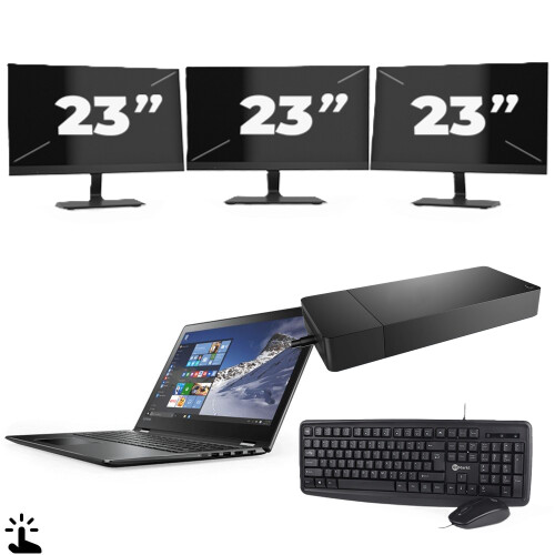 Microsoft Surface Laptop 4 - Intel Core i7-11e Generatie - 13 inch - Touch - 16GB RAM - 256GB SSD - Windows 11 Home + 3x 23 inch Monitor Tweedehands