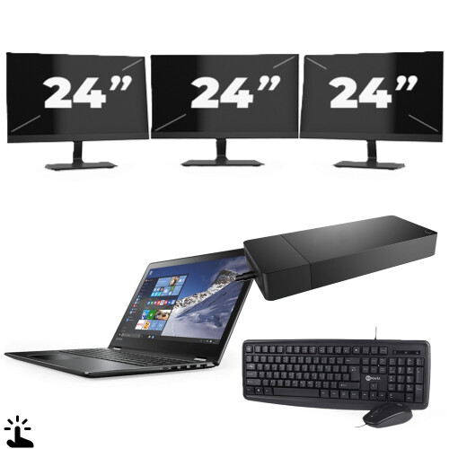 Microsoft Surface Laptop 4 - Intel Core i7-11e Generatie - 13 inch - Touch - 16GB RAM - 256GB SSD - Windows 11 Home + 3x 24 inch Monitor Tweedehands