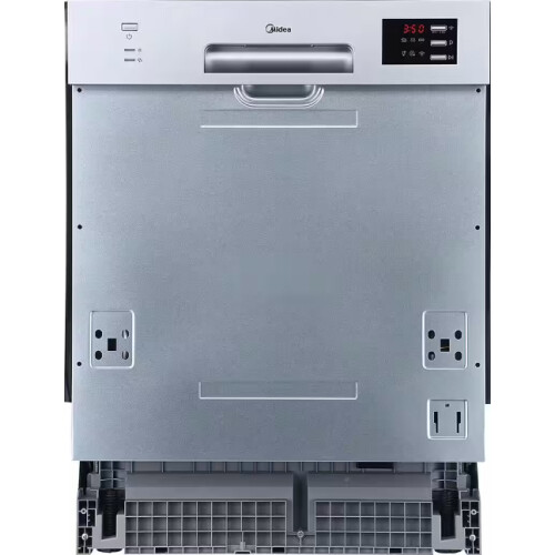 Midea EGT 2.60 IX - Semi-geïntegreerde vaatwasser - 12 couverts - Roestvrij staal
