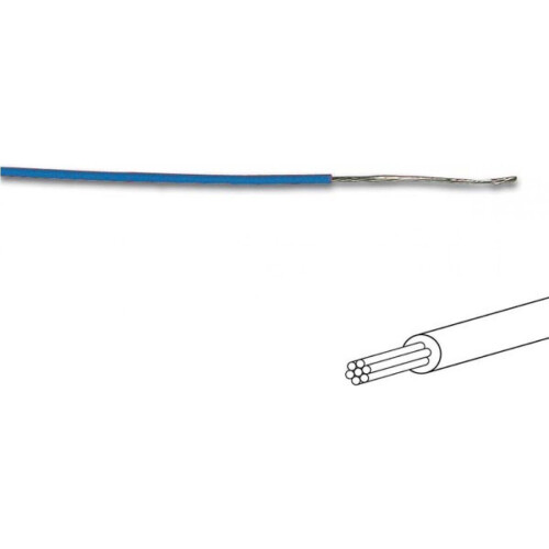 Montagedraad - Ø 1.4 mm - 0.2 mm² - Meeraderig - Blauw