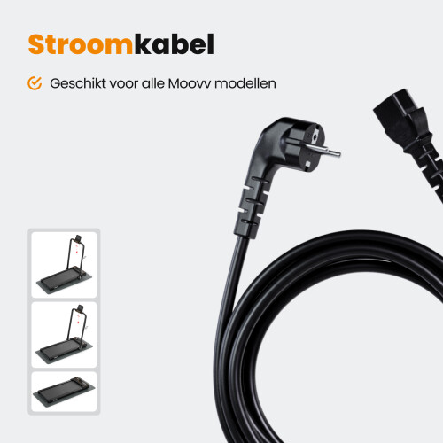 Moovv Stroomkabel 4 meter - extra lange kabel - koper