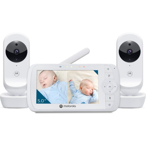 Motorola Nursery VM35-2 - Babyfoon met 5-Inch Gesplitst Scherm en 2 Camera's - Nachtvisie - Ingebouwde microfoon Tweedehands