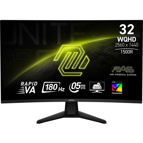 MSI MAG 32CQ6F - Gaming Monitor - 31,5"2560x1440 180Hz VA - Zwart