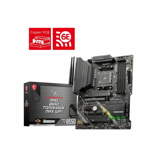 MSI MAG B550 Tomahawk Max WiFi - Moederbord - AMD B550 - 2.5 Gigabit Ethernet - ATX