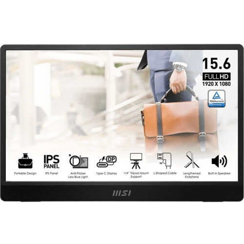 MSI PRO MP161 E2 - 15,6" Full HD IPS - Zwart