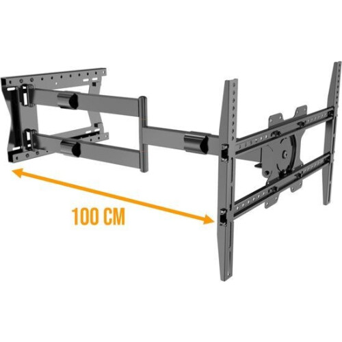 Nanook TV-beugel met extra lange arm tot 100 cm - Draaibaar - 42-75 inch - Max. 60 kg - VESA 100x100 t/m 600x400 - Zwart
