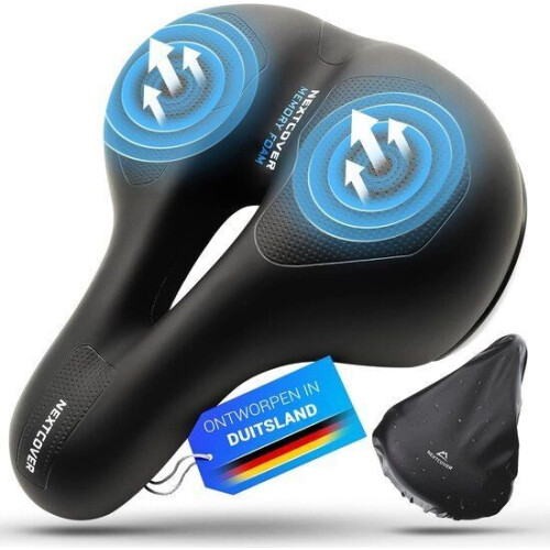 NEXTCOVER® - Fietszadel heren dames - Airflow uitsparing - Waterdicht ademend