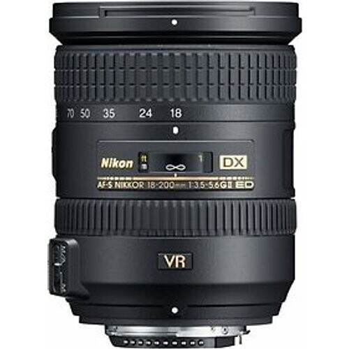 Nikon AF-S DX NIKKOR 18-200 mm F3.5-5.6 ED G VR II 72 mm filter (geschikt voor Nikon F) zwart Tweedehands
