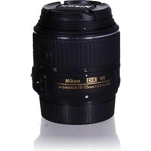 Nikon AF-S DX NIKKOR 18-55 mm F3.5-5.6 G VR II 52 mm filter (geschikt voor Nikon F) zwart Tweedehands