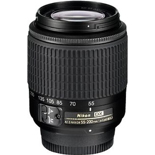 Nikon AF-S DX NIKKOR 55-200 mm F4.0-5.6 ED G 52 mm filter (geschikt voor Nikon F) zwart Tweedehands