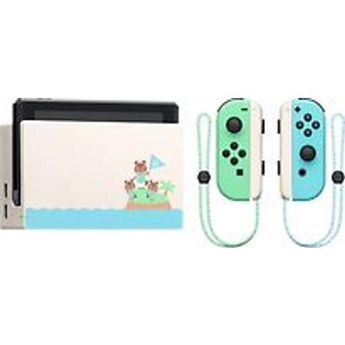 Nintendo Switch 32 GB [Animal Crossing: New Horizons Limited editie incl. controller blauw/groen, zonder software] wit Tweedehands