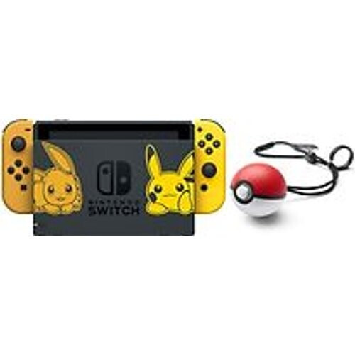 Nintendo Switch 32 GB [Pokémon Let's Go Pikachu/Evoli edition incl. controller goud en Pokéball Plus, zonder spel] zwart Tweedehands