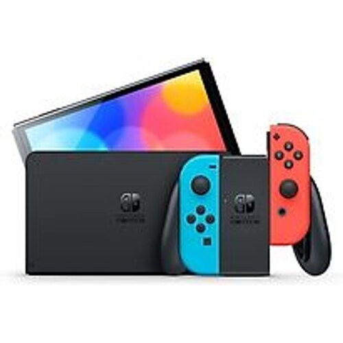 Nintendo Switch OLED 64GB [incl. controller roodblauw] zwart Tweedehands