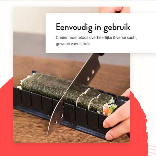Nonchi XXL Sushi Maker - Complete Sushi Set - 13-delig - Inclusief Recepten E-book - Mes&Gift Box