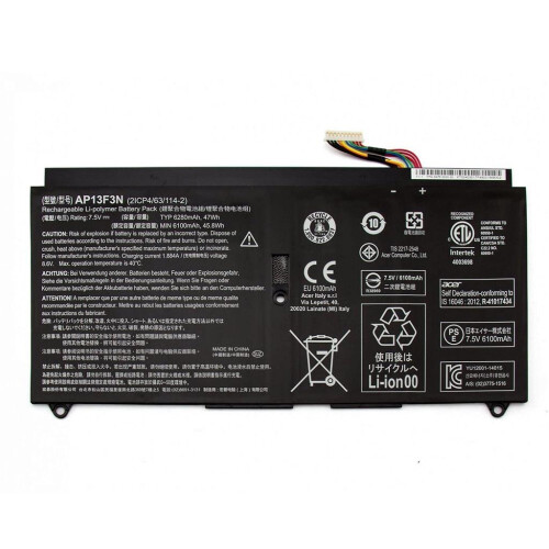 Notebook battery for Acer Aspire-S7-392 Series AP13F3N 7.5V 6250mAh Tweedehands