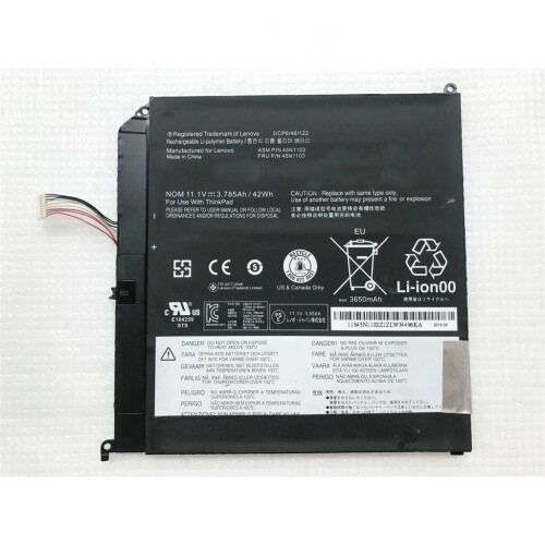 Notebook battery for Lenovo ThinkPad Helix Series 11.1V 42Wh Tweedehands