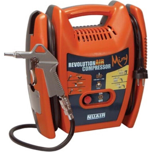 NUAIR Miny - Draagbare Luchtcompressor 1.5 pk 8 bar Olievrij Oranje