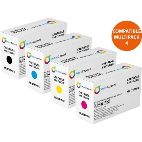 OKI C532 C542 MC563 MC573 - Huismerk Toner XXL Set 4x KCMY - Zwart 7000 Pagina's, Kleur 6000 Pagina's - 46508708 46508707 46508706 46508705 - Oki inktcartridge compatible alternatief - DN modellen Tweedehands
