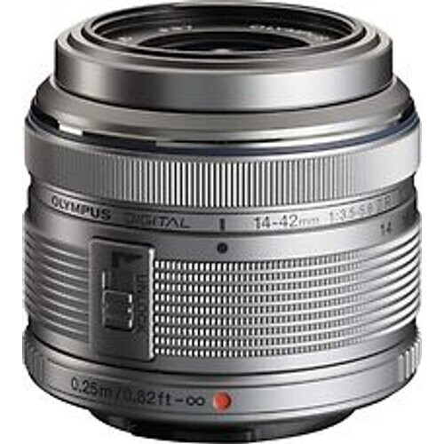 Olympus M.Zuiko Digital 14-42 mm F3.5-5.6 R II 37 mm filter (geschikt voor Micro Four Thirds) zilver Tweedehands