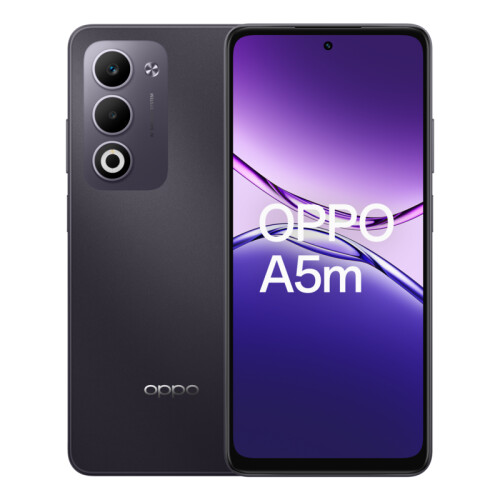 OPPO A5m - Smartphone - 8 GB RAM 256 GB opslag 6000 mAh batterij 50 MP camera Paars