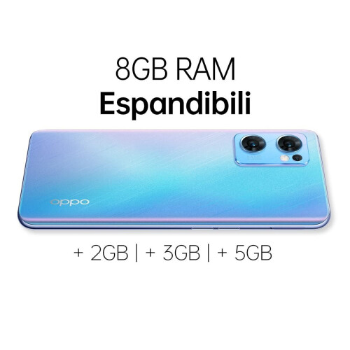 Oppo Find X5 Lite - Smartphone - 64 + 8 + 2 MP camera 6,43 inch 90 Hz AMOLED FHD+ 4500 mAh RAM 8 GB ROM 256 GB Android 12 [Italiaanse versie] startrails Blue Tweedehands