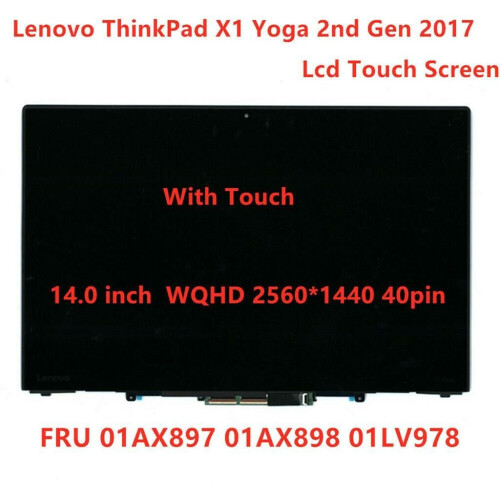 Original 14.0 LED 3K COMPLETE LCD Whole Assembly for Lenovo ThinkPad X1 Yoga 2nd 2017 01AX897" Tweedehands