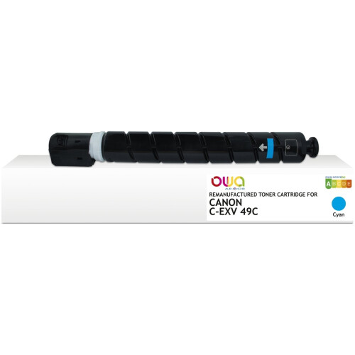 OWA Toner CANON C-EXV 49 C - Refurbished Canon toner met chip - Cyaan - 19.000 pagina