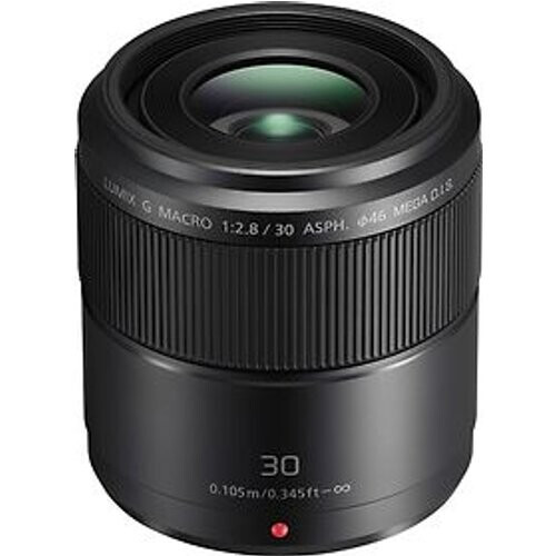 Panasonic Lumix G MACRO 30 mm F2.8 ASPH. O.I.S. 46 mm filter (geschikt voor Micro Four Thirds) zwart Tweedehands