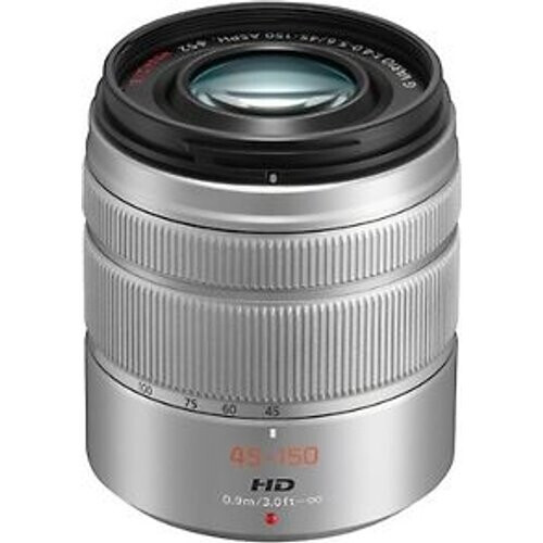 Panasonic Lumix G VARIO 45-150 mm F4.0-5.6 ASPH. O.I.S. 52 mm filter (geschikt voor Micro Four Thirds) zilver Tweedehands