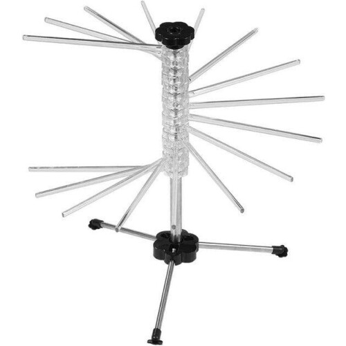 Pasta Droogrek - Opvouwbaar Rek met 16 Armen - Voedselveilig ABS en Roestvrij Staal