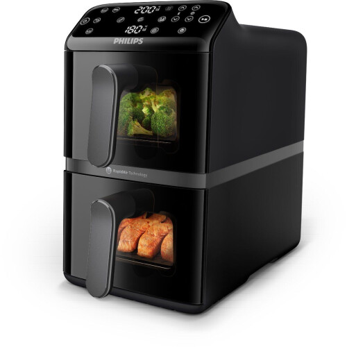 Philips 4000 Series NA460/00 - Dual-Stacked Dubbele Airfryer - 10 L - Tot 6 Personen - Bespaart 45% Ruimte Tweedehands