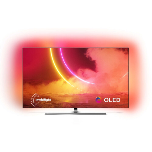 Philips 55OLED855/12 - OLED TV - 55 inch - 4K - Ambilight - Zilver Zwart Tweedehands
