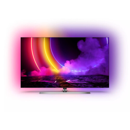 PHILIPS 65OLED876/12 - OLED TV - 4K UHD Android - Vierzijdig Ambilight - Grijsblauw metallic