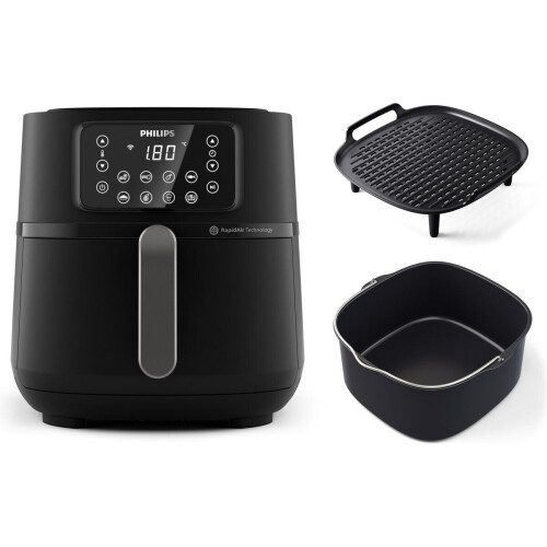 Philips Airfryer Connected 5000 Series - HD9285/96 - Heteluchtfriteuse 7,2 liter (XXL) - 16 programma's - Quickclean