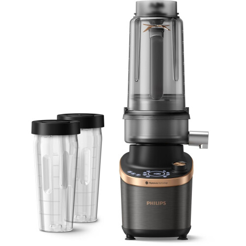 Philips Flip&Juice HR3770/10 - High-speed blender - 2L met sapmodule en ProBlend Ultra - Koper Zwart Tweedehands