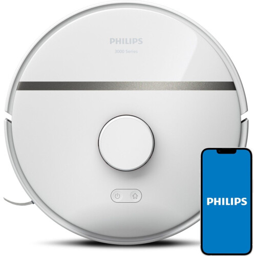 Philips HomeRun 3000 Series Aqua - Robotstofzuiger met Dweilfunctie - Ultrasterke zuigkracht Tweedehands