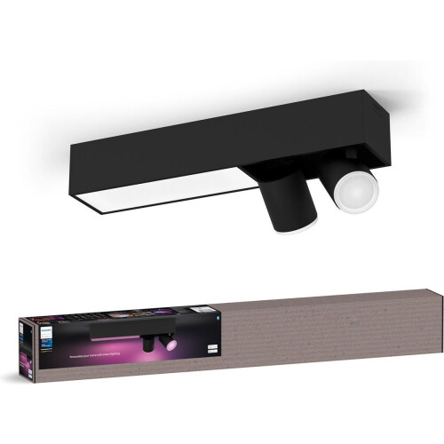 Philips Hue Centris - opbouwspot - 2 spots - wit en gekleurd licht - zwart Tweedehands