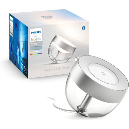 Philips Hue Iris - Tafellamp - White and Color Ambiance - LED - Zilver - 8,1W - Bluetooth - Limited Edition Tweedehands